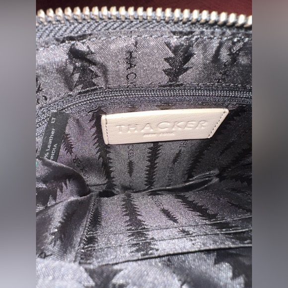 Thacker NY Gia TopZip Leather Clutch Ring Bag - Picture 5 of 11